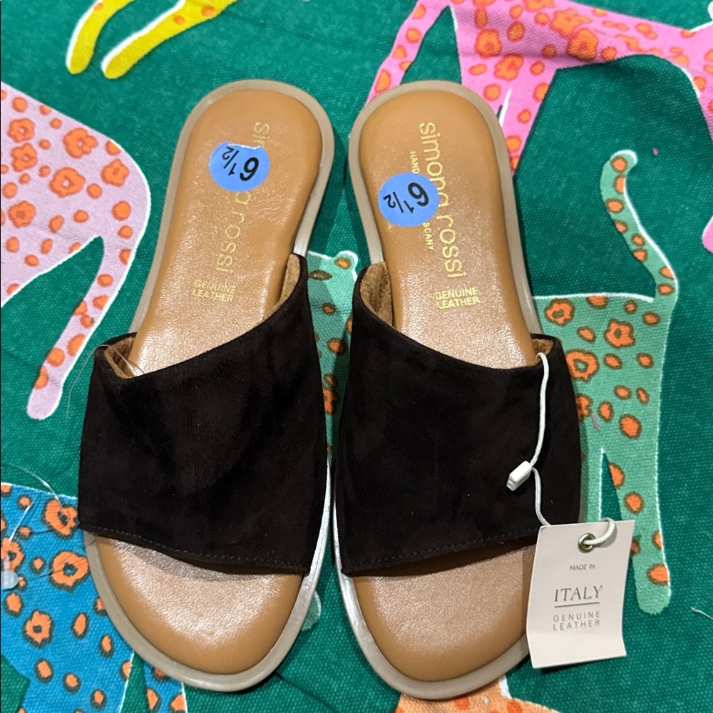 NWT SIMONA ROSSI GENUINE LEATHER SANDALS 6.5 - Picture 2 of 6